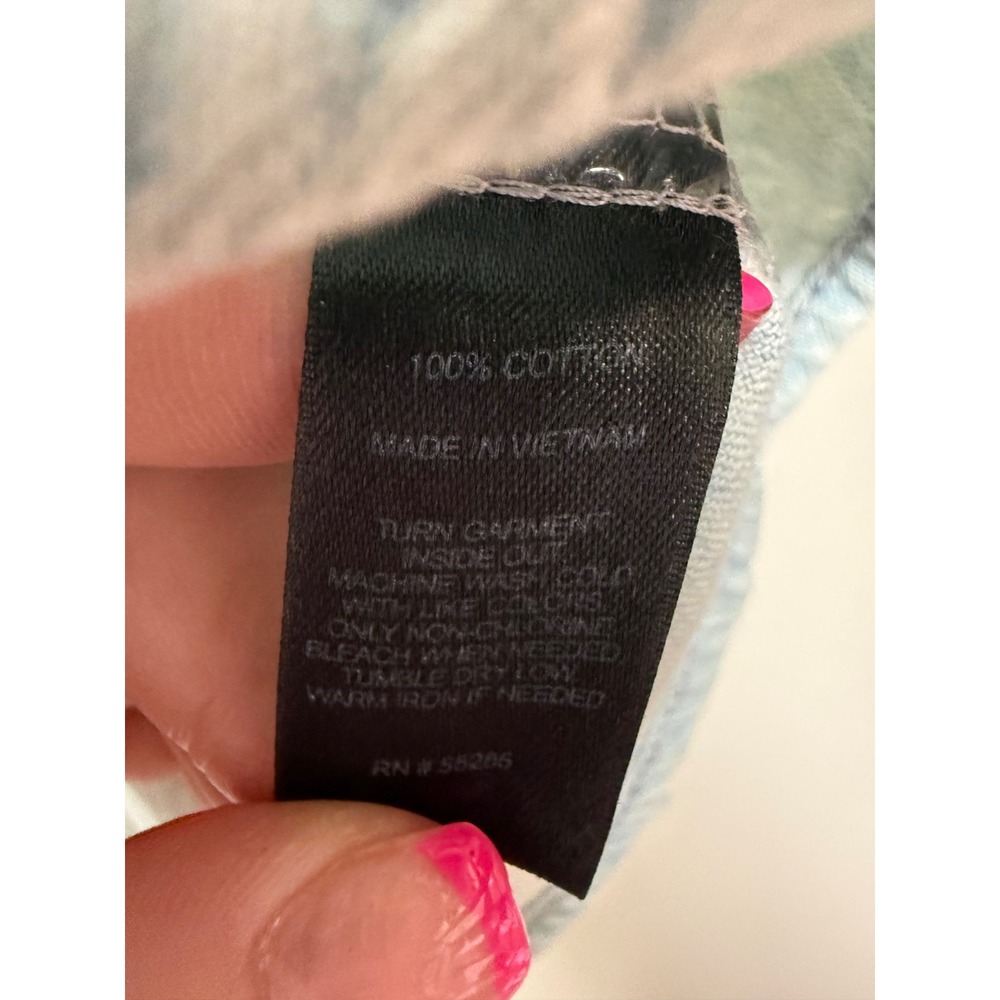 Express Denim Shirt Womens Large Light Blue Good Button Down Cotton Long Sleeve - Picture 3 of 7